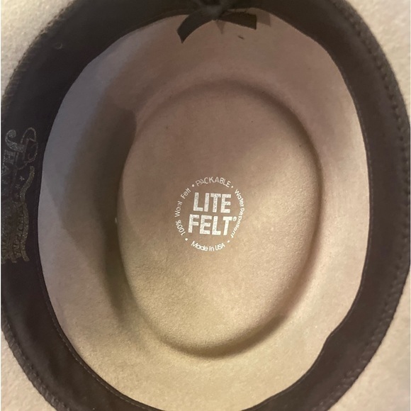 Lite Felt Jhats‎ Collection VTG Unisex Fedora Khaki Hat High End Luxury Hat EUC - Picture 8 of 14